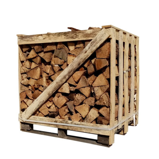 Bois de chauffage – 33 cm – sec – mélange de bois durs – palette 1 m3 – 1.5 stères